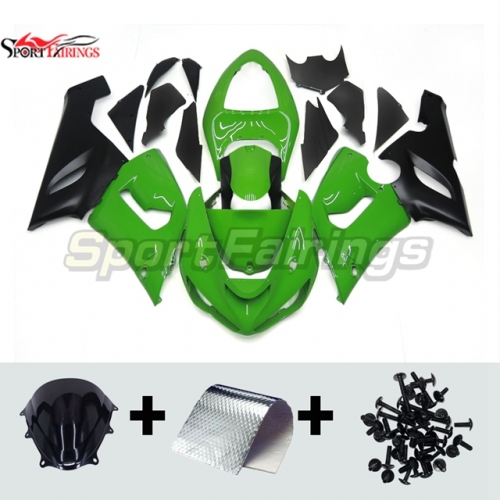 Sportfairings Fairing Kit fit for Kawasaki Ninja ZX6R 2005 - 2006 - Green Black
