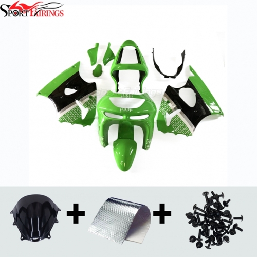 Sportfairings Fairing Kit fit for Kawasaki Ninja ZX6R 1998 - 1999 - Green Black White