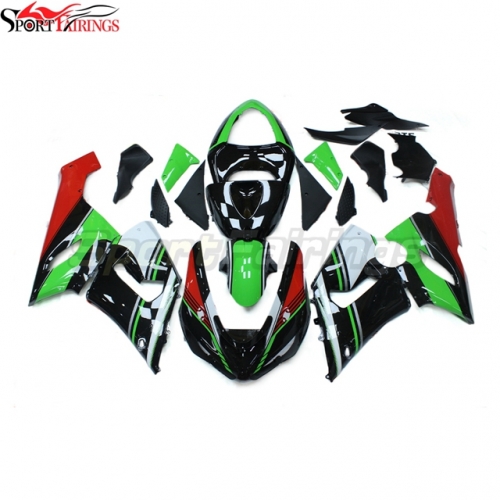 Sportfairings Fairing Kit fit for Kawasaki Ninja ZX6R 2005 - 2006 - Green Black Red White