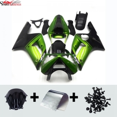 Sportfairings Fairing Kit fit for Kawasaki Ninja ZX6R 2003 - 2004 - Deep Gloss Green Black