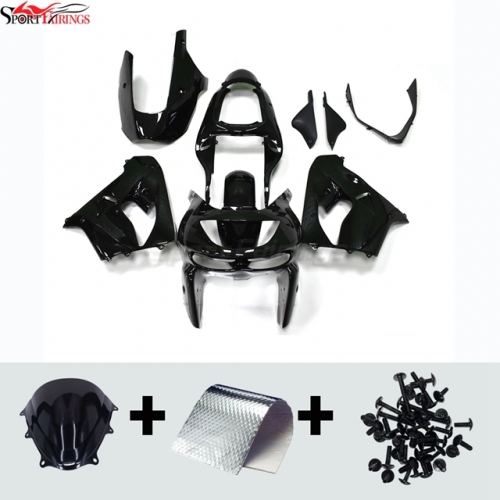 Sportfairings Fairing Kit fit for Kawasaki Ninja ZX9R 1998 - 1999 - Gloss Black