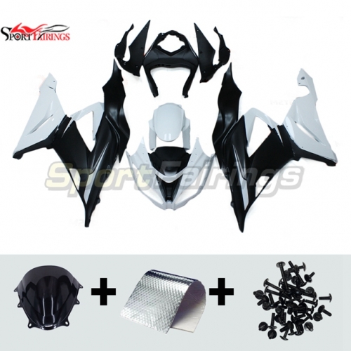Sportfairings Fairing Kit fit for Kawasaki Ninja ZX6R 2013 - 2018 - White Black