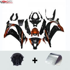 Sportfairings Fairing Kit fit for Kawasaki Ninja ZX10R 2011 - 2015 - Black Orange