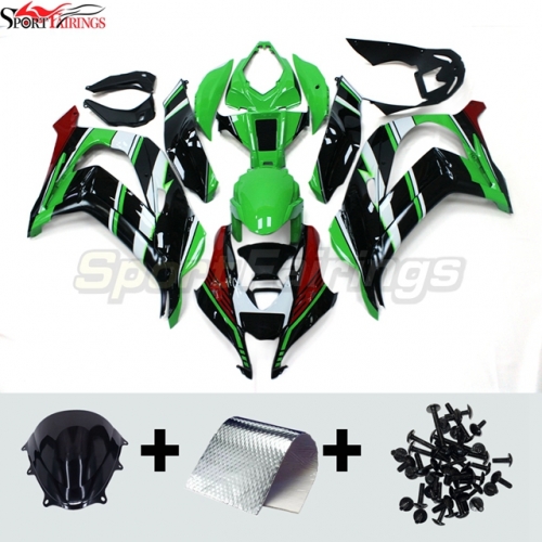 Sportfairings Fairing Kit fit for Kawasaki Ninja ZX10R 2016 - 2020 - Green Black