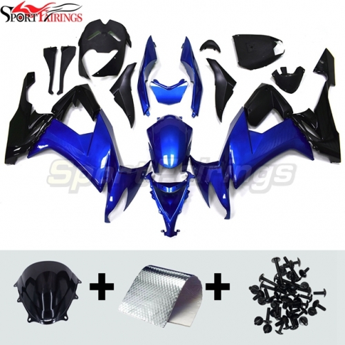 Sportfairings Fairing Kit fit for Kawasaki Ninja ZX10R 2008 - 2010 - Blue Black
