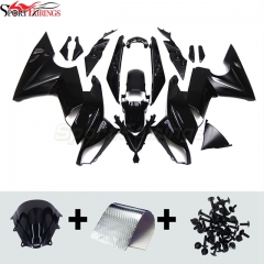 Sportfairings Fairing Kit fit for Kawasaki Ninja 650R 2009 - 2011 - Gloss Black Matte Black