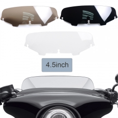 Motorcycle 4.5" Wave Windscreen Windshield Fit for 1996-2013 Harley Electra Glide, Street Glide, Ultra Limited and Tri Glide