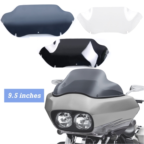 9.5" Windshield Wave Windscreen Fit for Harley Road Glide 1998 1999 2000 2001 2002 - 2013 Wind Deflector Windshield