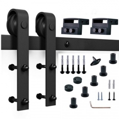 Akicon™ Standard Black Sliding Door Track and Hardware Kit