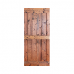Akicon™ Paneled Solid Wood Stained Middle Bar Brace Series DIY Single Interior Barn Door; Pre-Drilled Ready to Assemble without Hardware