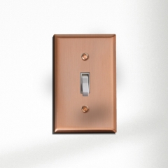 Akicon™ Copper Switch Plate 1-Gang Toggle Device Switch Wallplate Cover, UL Listed, 3 PACK