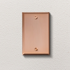 Akicon™ Copper Switch Plate 1-Gang No Device Blank Wallplate Cover, UL Listed, 2 PACK