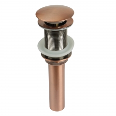 Akicon™ Copper Push Button Bathroom Sink Drain Stopper Without Overflow - 3 Years Warranty