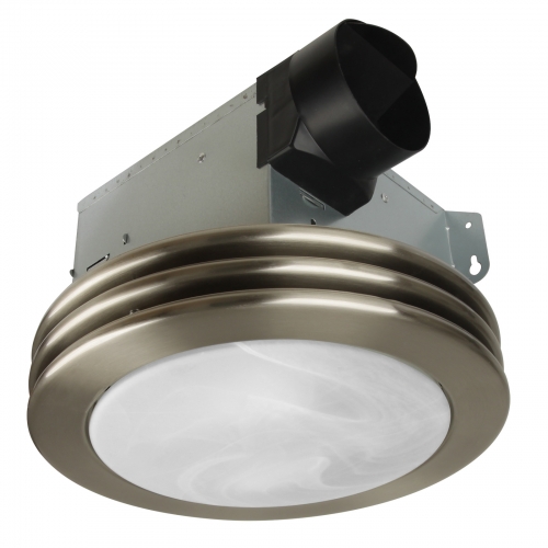 Akicon Exhaust Fan, Ultra Quiet 80 CFM 1.5 Sones Ventilation Exhaust Bathroom Fan with Light, 3000K/4000K/5000K Selectable LED Light - Brushed Nickel