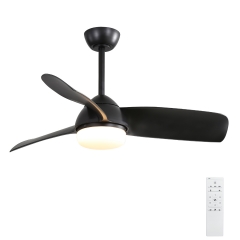 Akicon™ Ultra Quiet 42" Modern Ceiling Fan with Lights and Remote Control, Reversible Blades, 6-Speed, Dimmable LED Kit, Matte Black