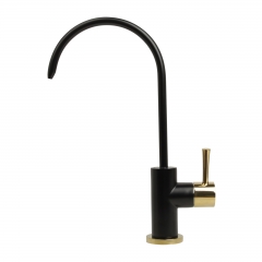 Akicon™ One-Handle Drinking Water Filter Faucet Water Purifier Faucet Black + Gold