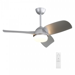Akicon™ Ultra Quiet 42" Modern Ceiling Fan with Lights and Remote Control, Reversible Blades, 6-Speed, Dimmable LED Kit, Brushed Nickel
