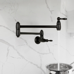 Akicon™ Pot Filler Kitchen Faucet Wall-Mounted - Matte Black