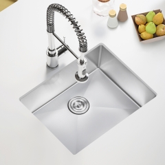 Akicon™ 30" Undermount Nano Single Bowl Stainless Steel Handmade Kitchen Sink with Drain Assembly Strainer