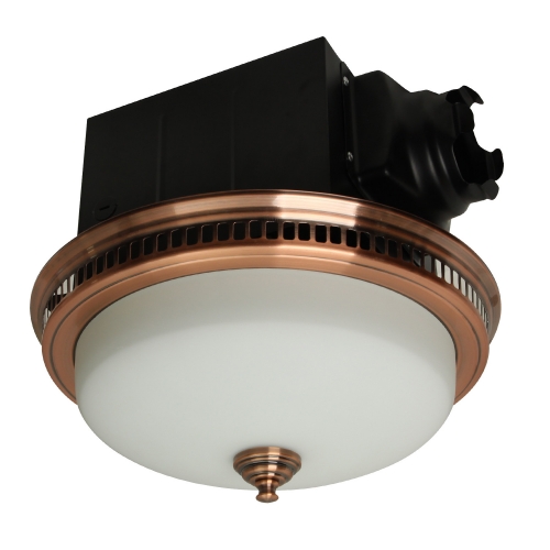 Akicon Exhaust Fan, Ultra Quiet 110 CFM 1.5 Sones Ventilation Exhaust Bathroom Fan with Light and Nightlight - Antique Copper