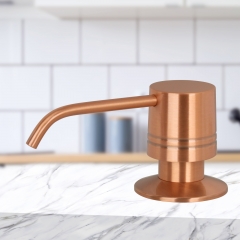 Akicon™ Built in Copper Soap Dispenser Refill from Top with 17 OZ Bottle - copper