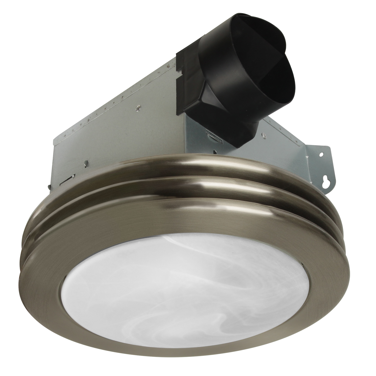 Akicon Exhaust Fan, Ultra Quiet 80 CFM 1.5 Sones Ventilation Exhaust  Bathroom Fan with Light, 3000K/4000K/5000K Selectable LED Light - Matte  Black,Bathroom fan with light