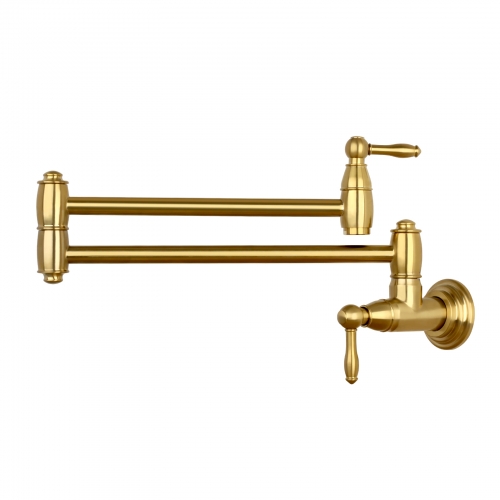 Akicon™ Pot Filler Kitchen Faucet Wall-Mounted - Brushed Gold