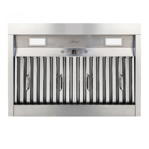 30 Inch Insert/Built-in Range Hood, Ultra Quiet, Powerful Suction Stainless Steel 6'' Duct Kitchen Vent Hood with Dimmable LED Lights, 4-Speeds 600CFM