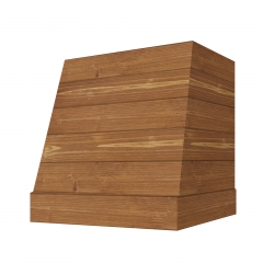 Custom Rustic Range Hood, Reclaimed Barn Wood Vent Hood with Insert Ventilator & Decorative Molding Trim, Craftsman A Series