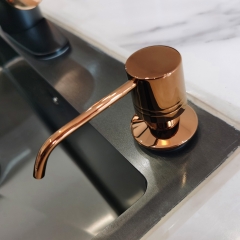 Akicon™ Built in Copper Soap Dispenser Refill from Top with 17 OZ Bottle - Brushed Rose Gold