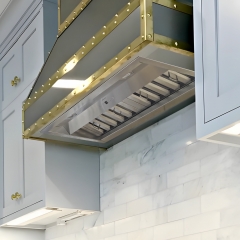 30 Inch Insert/Built-in Range Hood, Ultra Quiet, Powerful Suction Stainless Steel Ducted Kitchen Vent Hood with Dimmable LED Lights, 3-Speeds 600CFM