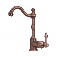 Akicon™  One-Handle Widespread Kitchen Bar Sink Faucet, Solid Brass Prep Sink Faucet - Antique Bronze