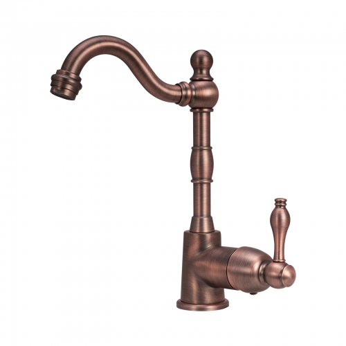 Akicon™  One-Handle Widespread Kitchen Bar Sink Faucet, Solid Brass Prep Sink Faucet - Antique Bronze