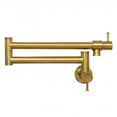 Akicon™ Pot Filler Kitchen Faucet Wall-Mounted - Brushed Gold