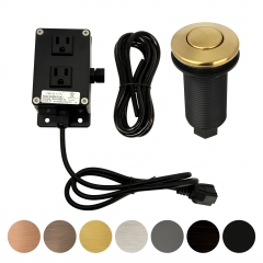 Akicon™ Dual Outlet Copper Garbage Disposal Kitchen Air Switch Kit - 5 Years Warranty