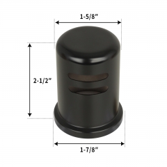 Akicon™ Matte Black Kitchen Dishwasher Air Gap Cap