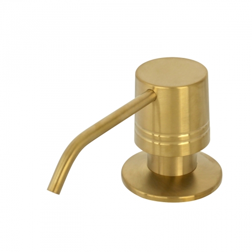 Akicon™ Built in Brushed Gold Soap Dispenser Refill from Top with 17 OZ Bottle - 3 Years Warranty