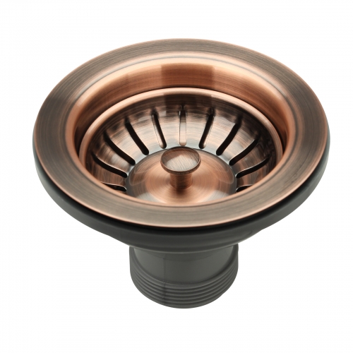 Akicon™ Antique Copper Kitchen Sink Stopper Replacement for 3-1/2 Inch Standard Strainer Drain - 3 Years Warranty