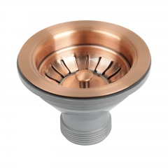 Akicon™ Copper Kitchen Sink Stopper Replacement for 3-1/2 Inch Standard Strainer Drain - 3 Years Warranty