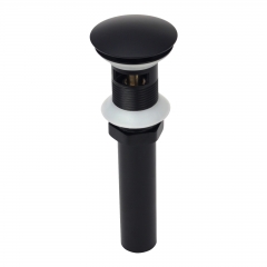 Akicon™ Matte Black Push Button Bathroom Sink Drain Stopper Without Overflow - 3 Years Warranty