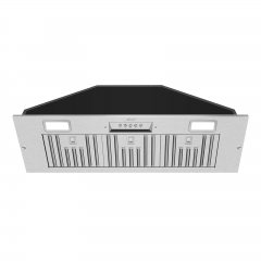 Akicon™ Range Hood Insert 36 Inch, 600 CFM Built-in Kitchen Hood with 3 Speeds, Ultra-Quiet Stainless Steel Ducted Vent Hood Insert with LED Lights an