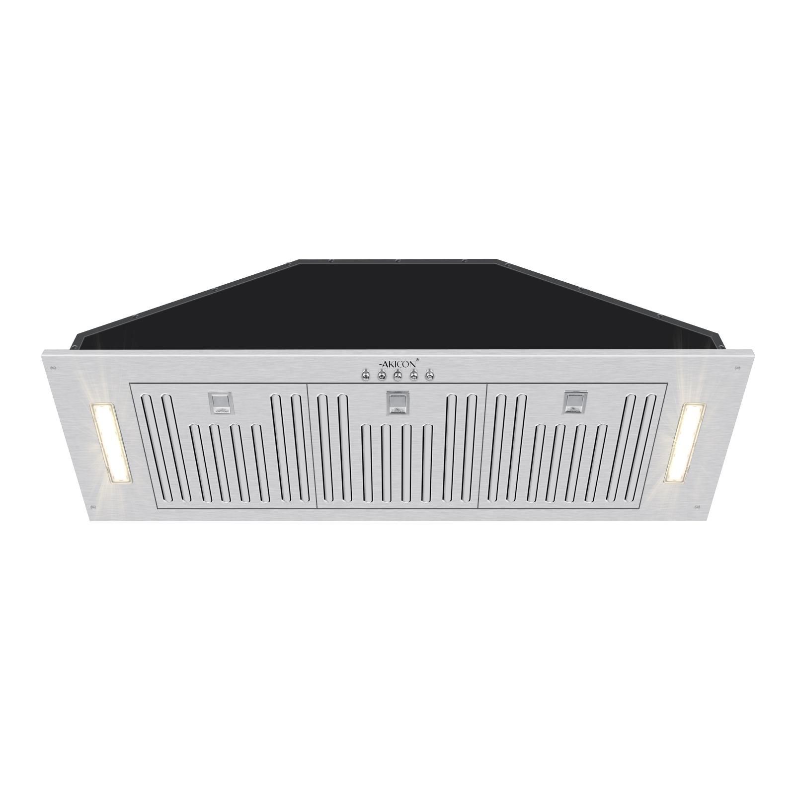 Range Hood Insert 36 Inch, Ultra Quiet, Powerful Suction Built-in Kitchen  Vent Hood, Stainless Steel Ducted Stove Hood with Dimmable LED Lights Warm