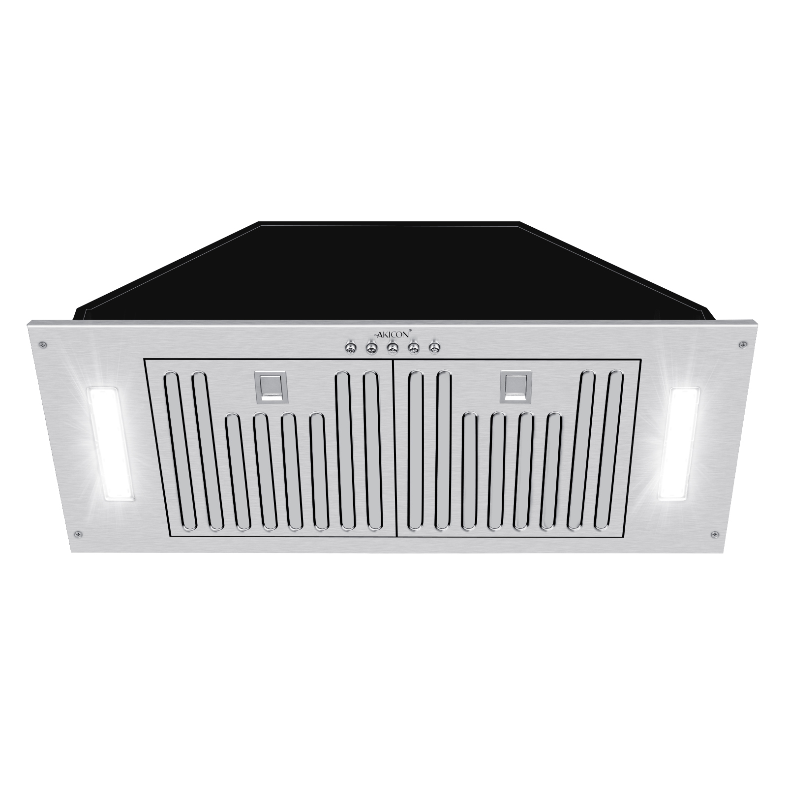 Akicon 30 in. 3-Speeds 600CFM Ducted Insert/Built-in Range Hood, Ultra Quiet in Stainless Steel with Warm White Light, Silver