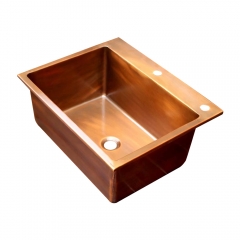Akicon™ Single Bowl Drop-In Copper Sink
