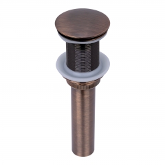 Akicon™ Antique Copper Push Button Bathroom Sink Drain Stopper Without Overflow - 3 Years Warranty
