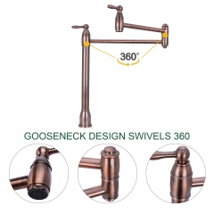 Akicon™ Copper Pot Filler Kitchen Faucet Deck-Mounted