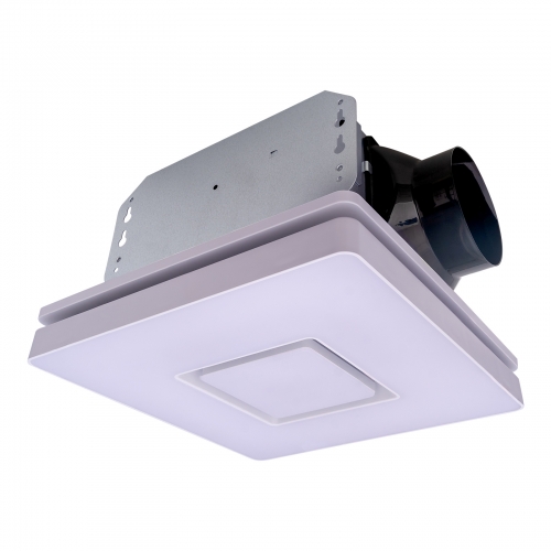 Bathroom Exhaust Fan with Shower Light 90 CFM 1.5 Sones Bathroom Fan Light Combo, 18W Dimmable ...