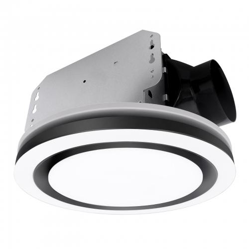 Exhaust Fan with Bathroom Light 90 CFM 1.5 Sones Bathroom Exhaust Fan for Ceiling, 15W Dimmable 3CCT LED Light & 5W Night Light Ventilation Fan-White