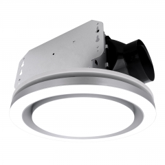 Exhaust Fan with Bathroom Light 90 CFM 1.5 Sones Bathroom Exhaust Fan for Ceiling, 15W Dimmable 3CCT LED Light & 5W Night Light Ventilation Fan-Silver