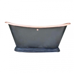 Custom Copper Double Slipper Tub - Black & Copper